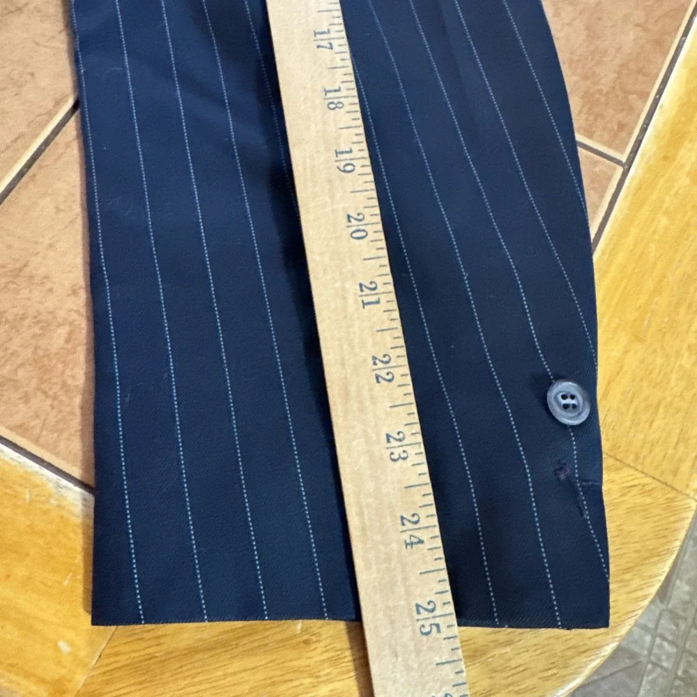 Towncraft Plus Men's Suit Sz‎ 44R Blue Pinstripe Pants 42 x 30 USA Union Made